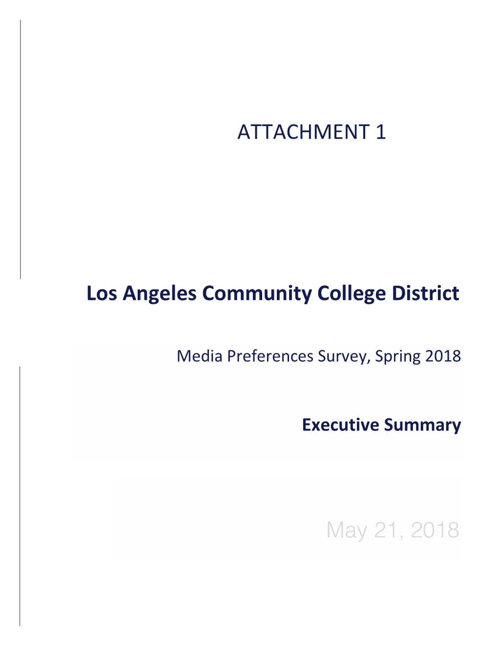 Los Angeles Community College District ATTACHMENT 1