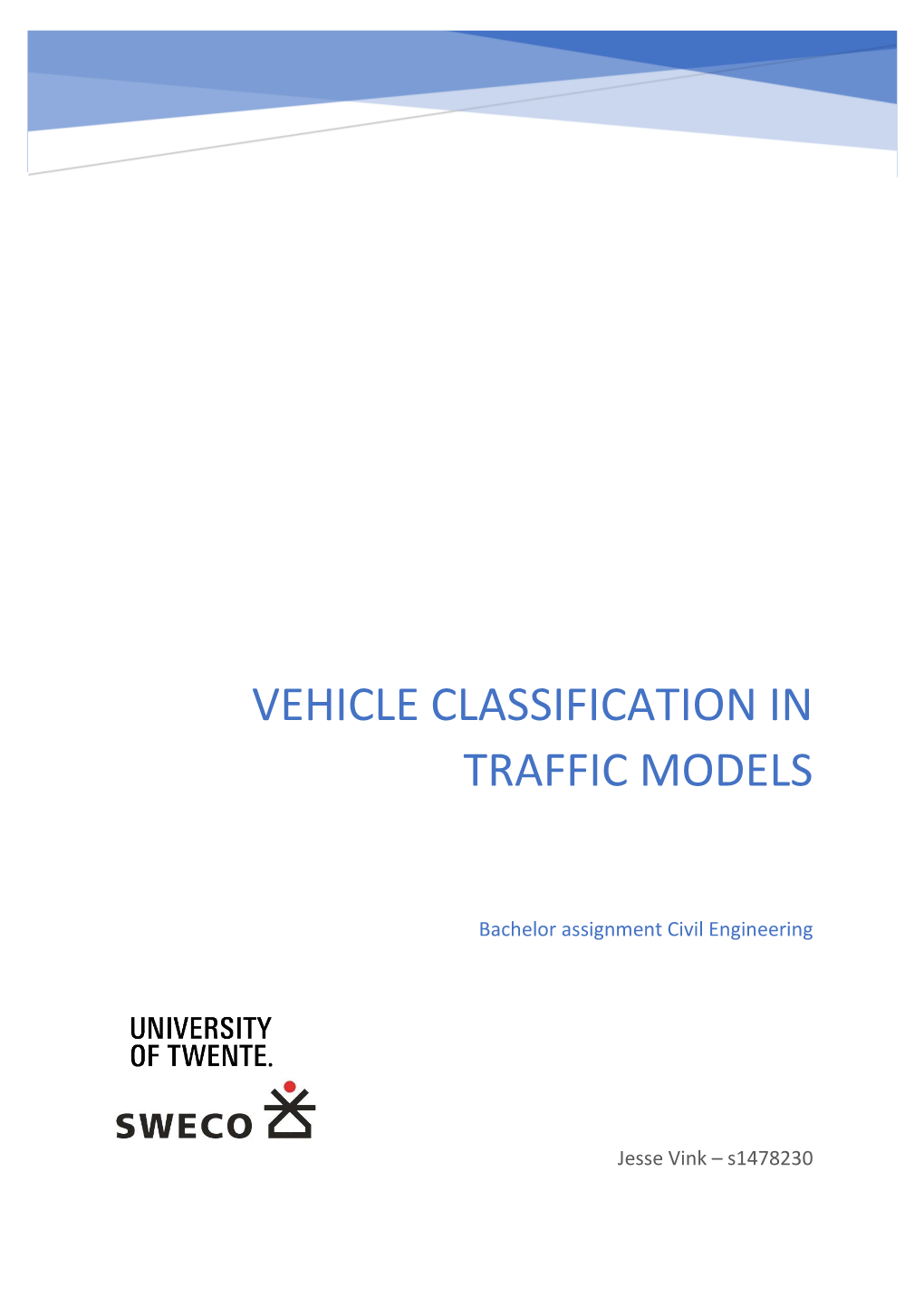 Vehicle Classification in Traffic Models