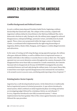 Annex 2: Mechanism in the Americas