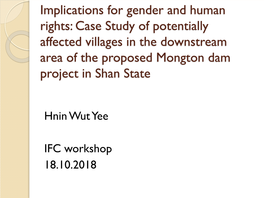 Case Study: Mongton Dam Project, Myanmar