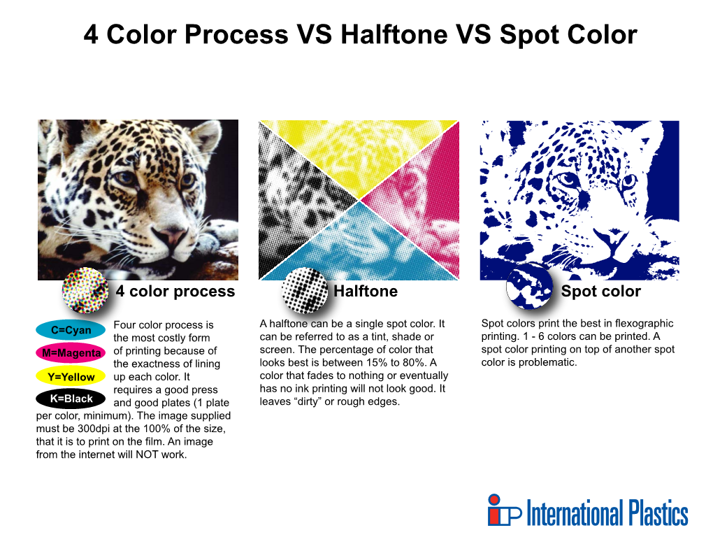 4 Color Process VS Halftone VS Spot Color