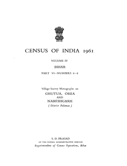 Village Survey Monographs, Part VI, Volume-IV, Bihar