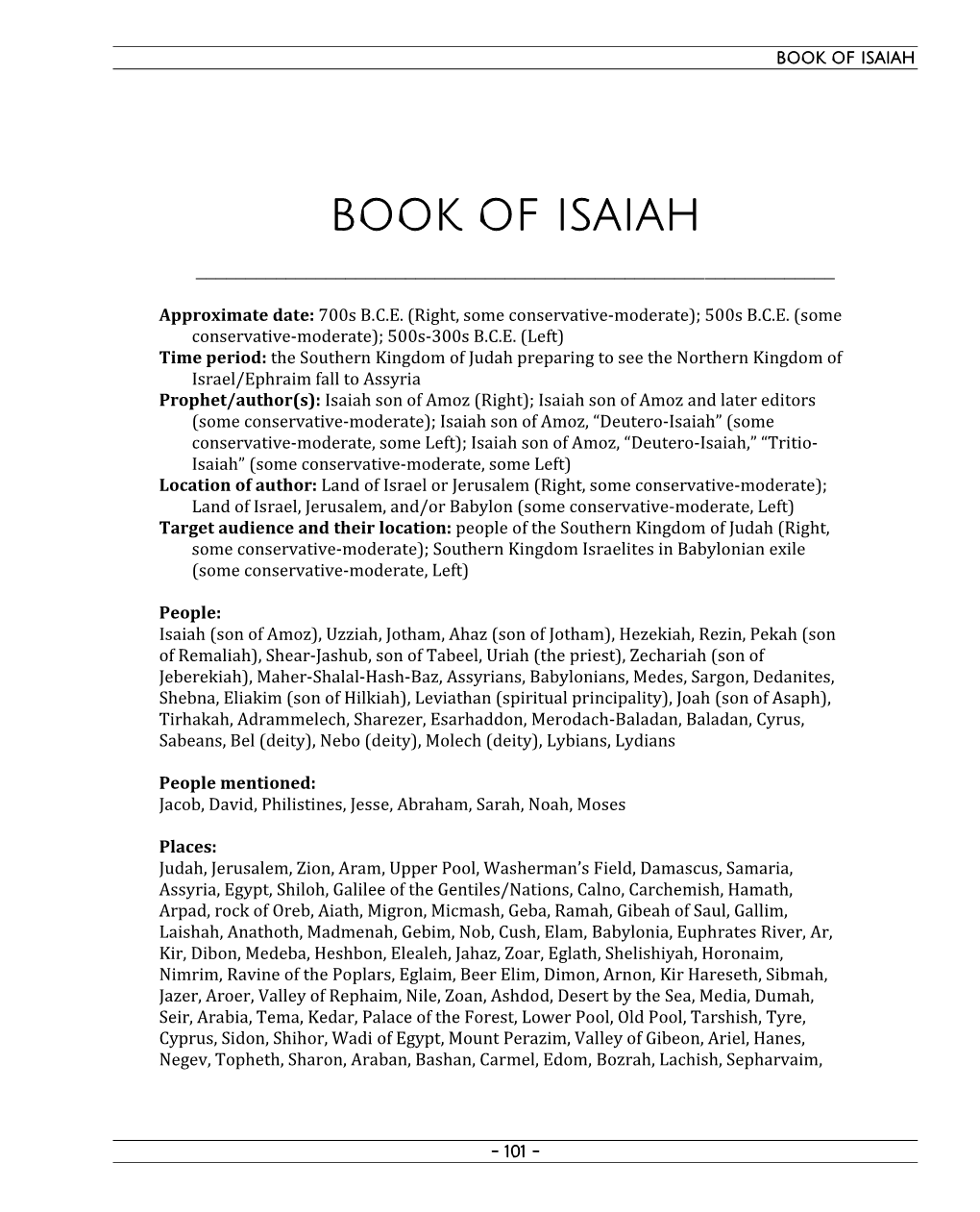 Survey of the Tanach for the Practical Messianic