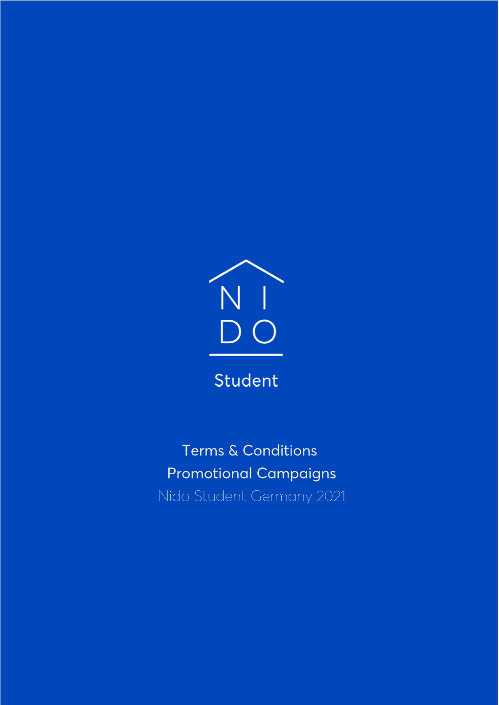 Terms & Conditions Promotional Campaigns Nido Student Germany