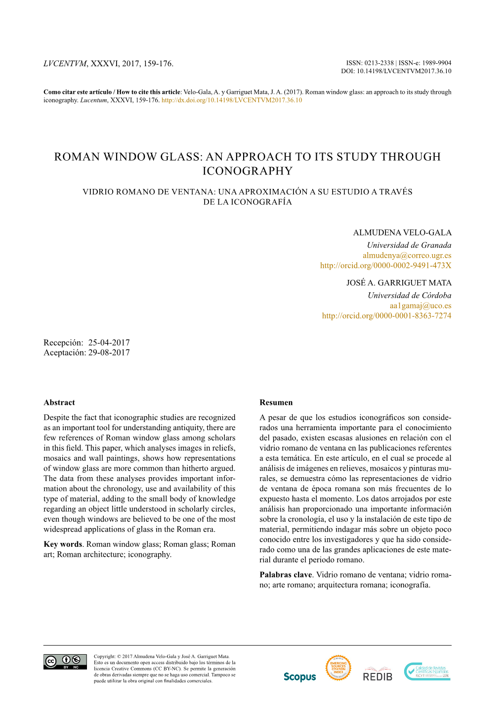 Roman Window Glass: an Approach to Its Study Through Iconography