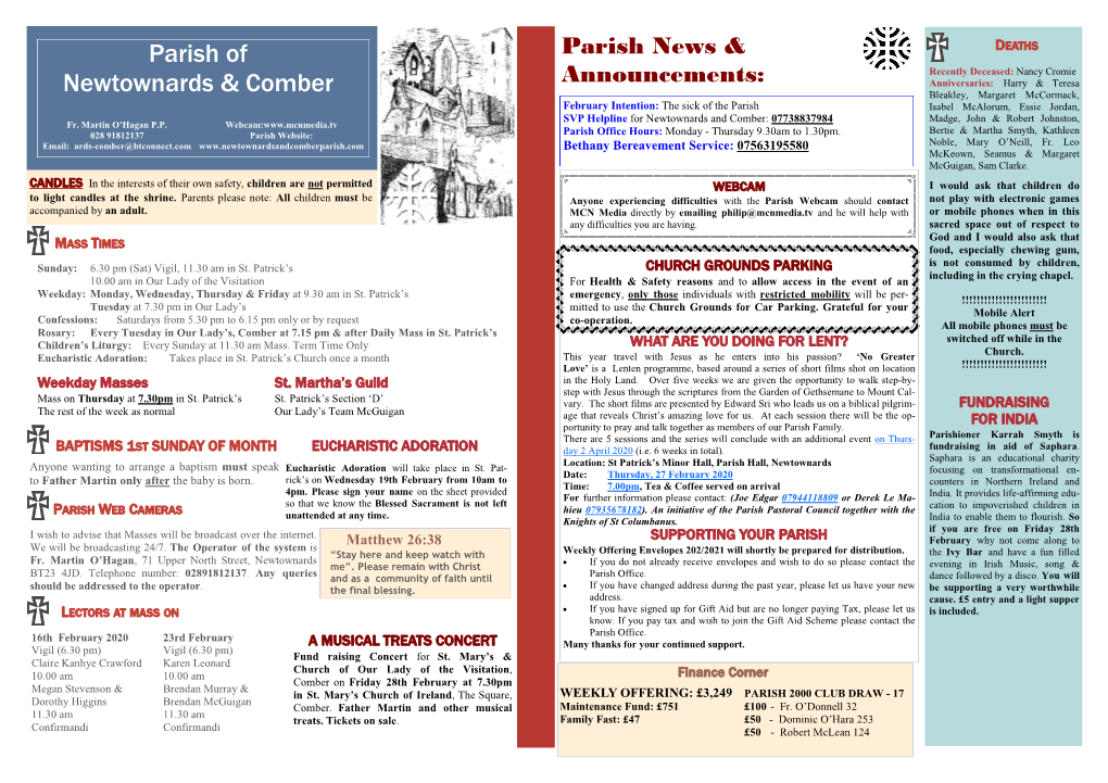 Parish of Newtownards & Comber