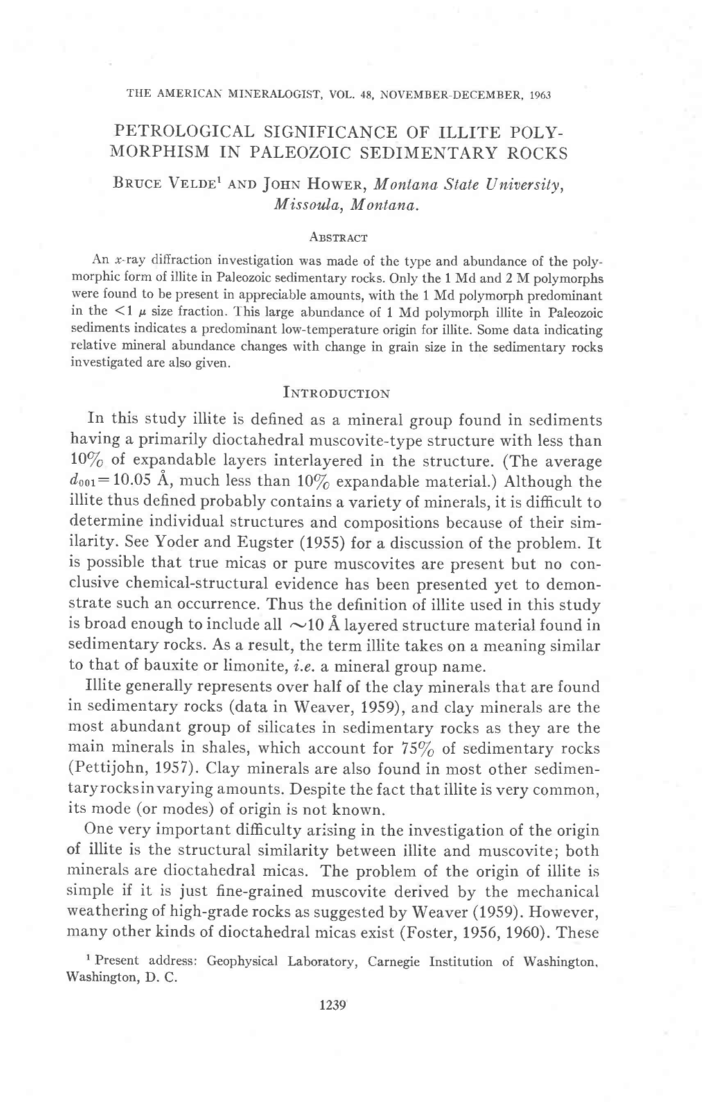 Petrological Significance of Illite Poly- Morphism in Paleozoic Sedimentary Rocks