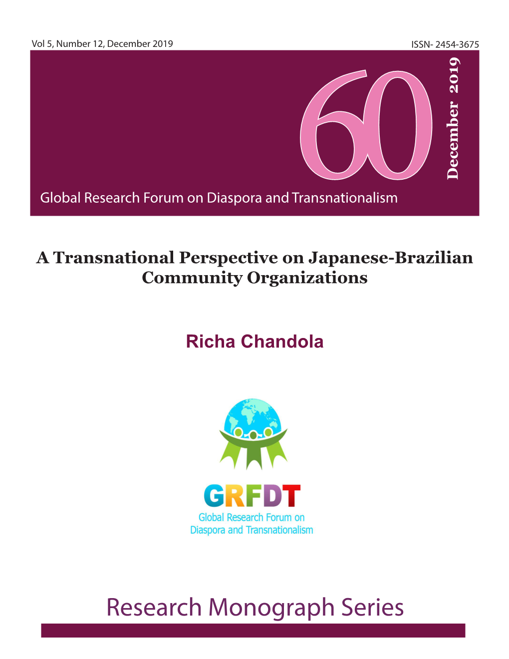 A Transnational Perspective on Japanese-Brazilian Community Organizations