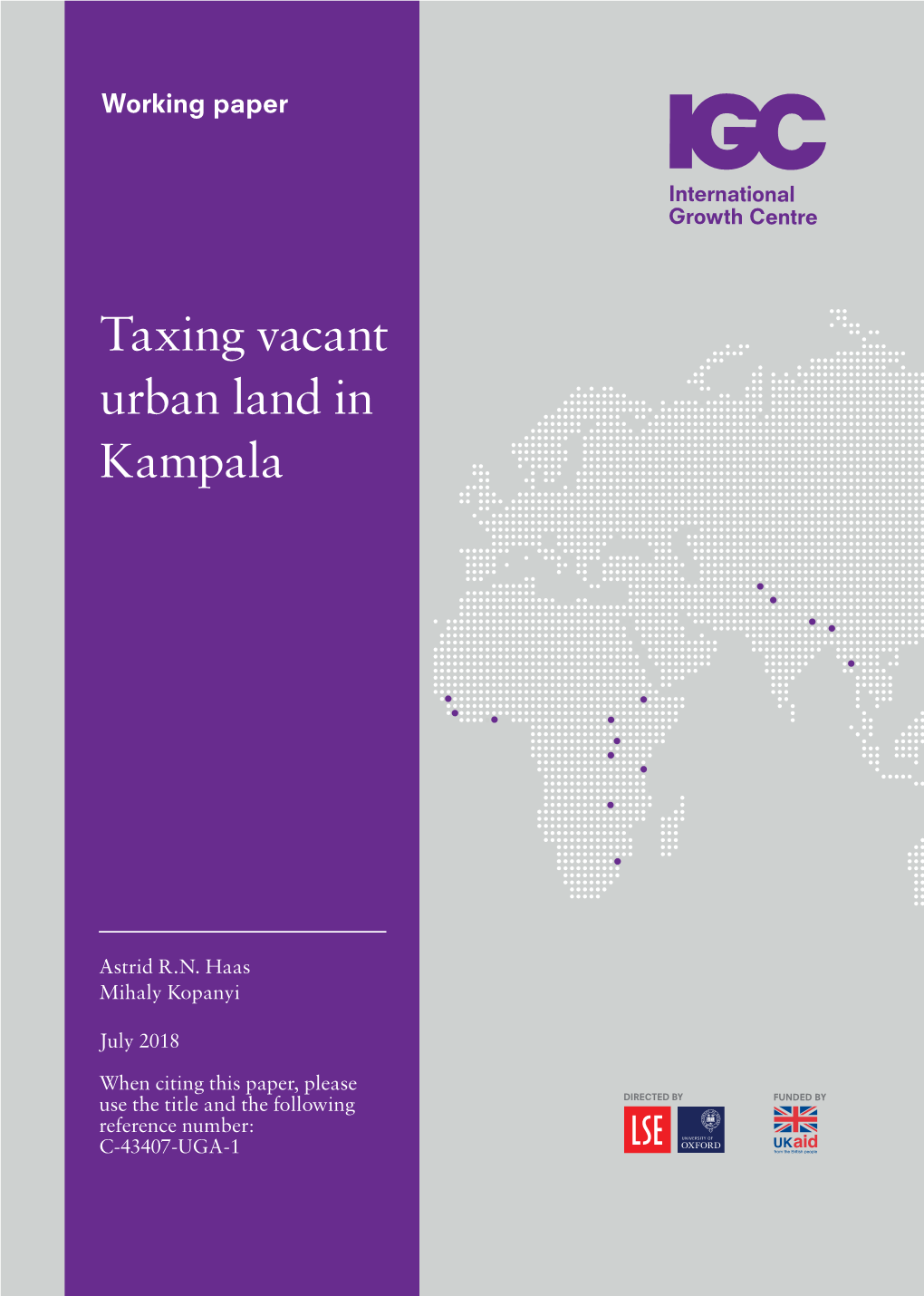 Taxing Vacant Urban Land in Kampala