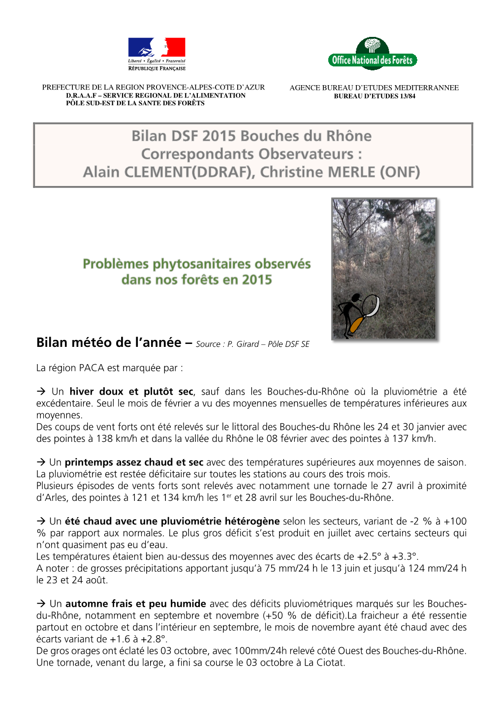 Télécharger Le Bilan De Santé Des Forêts Des Bouches-Du-Rhône