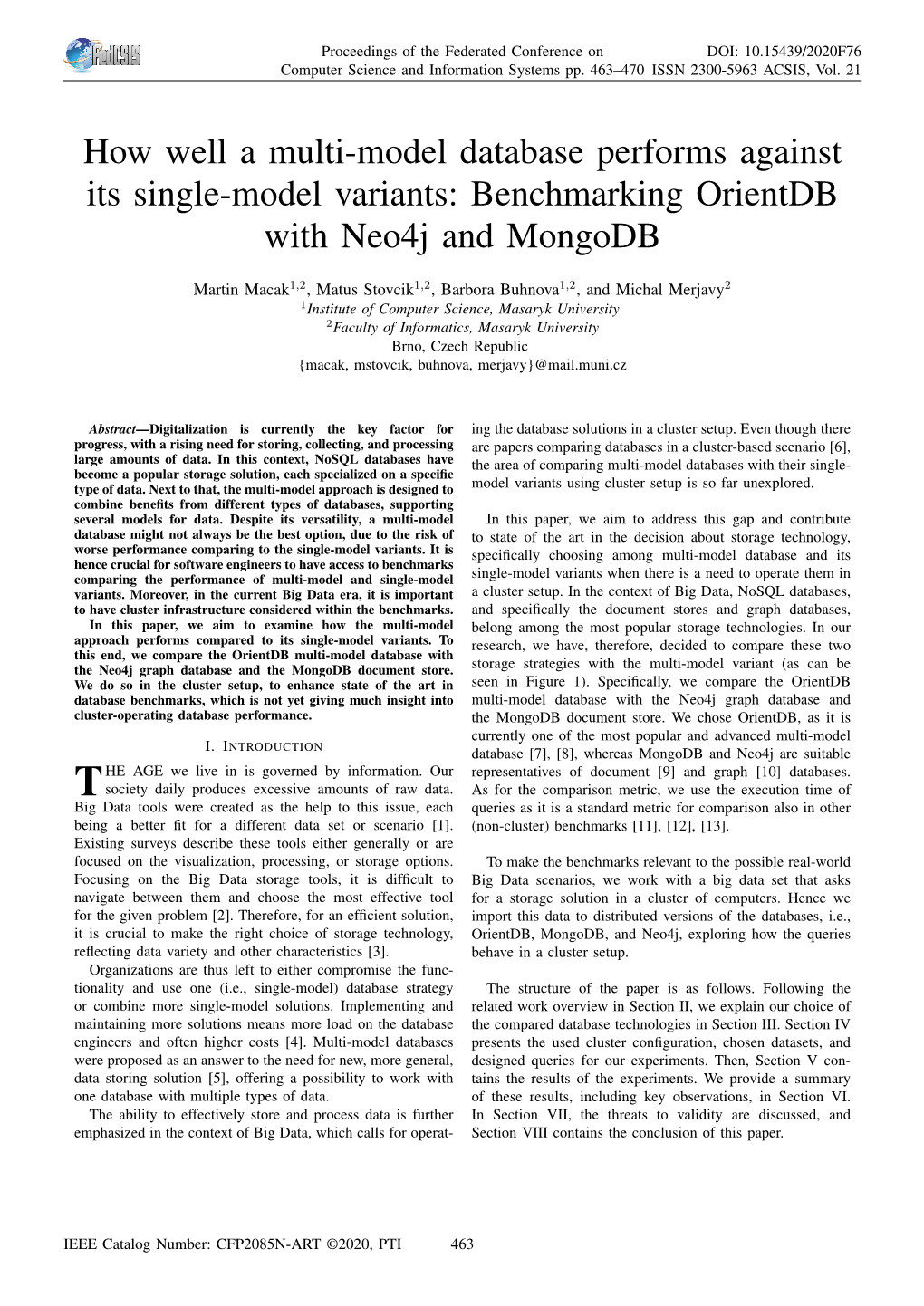 Benchmarking Orientdb with Neo4j and Mongodb