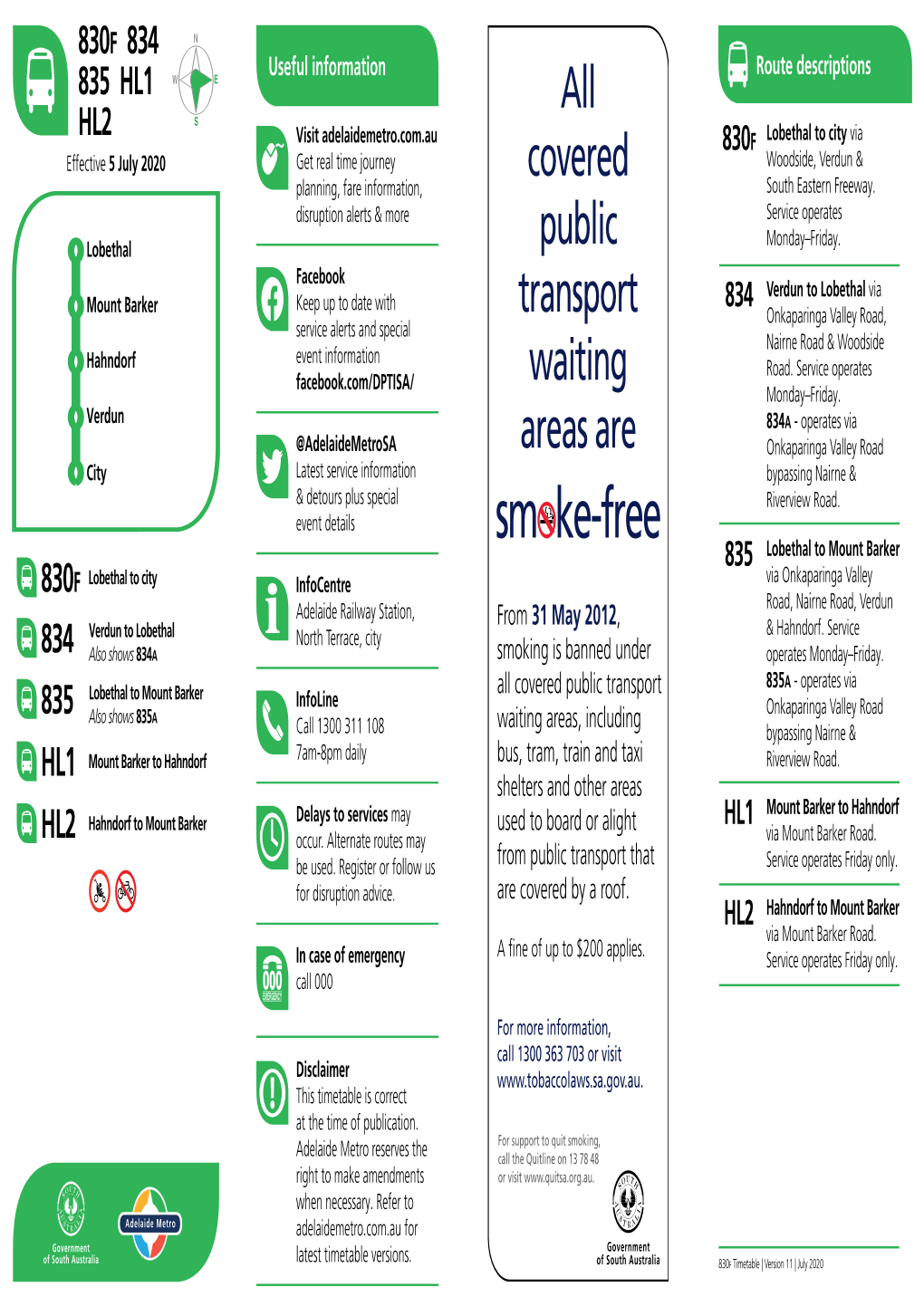 All Covered Public Transport Waiting Areas