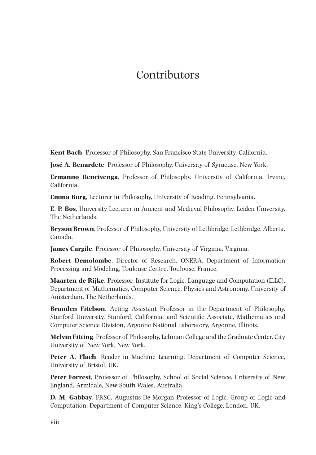 Contributors