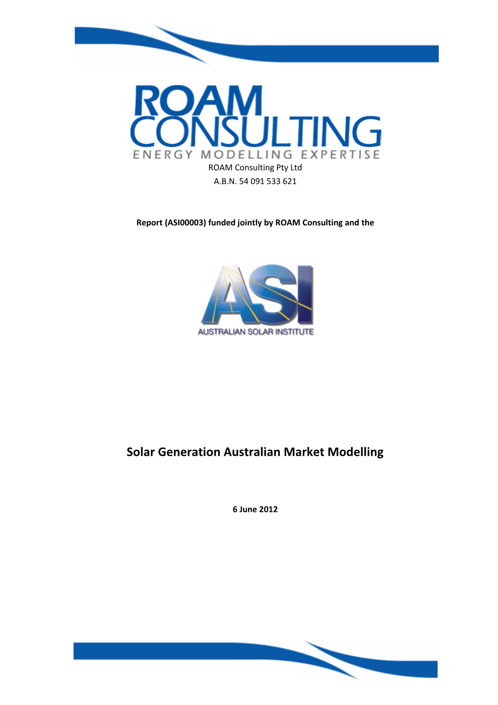 Solar Generation Australian Market Modelling