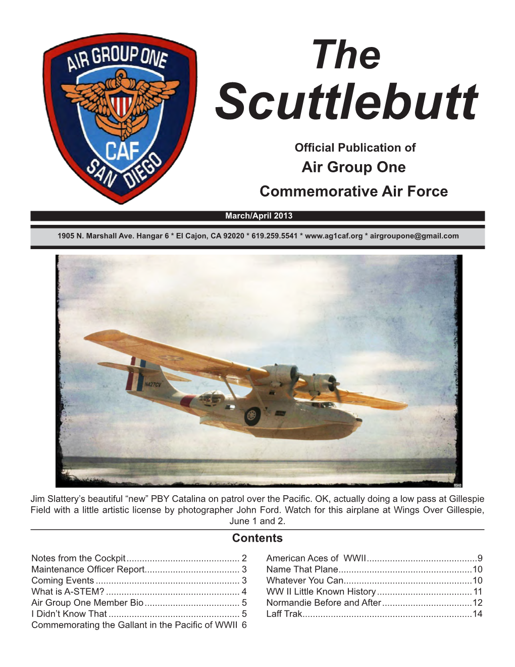 Scuttlebutt Official Publication of Air Group One Commemorative Air Force