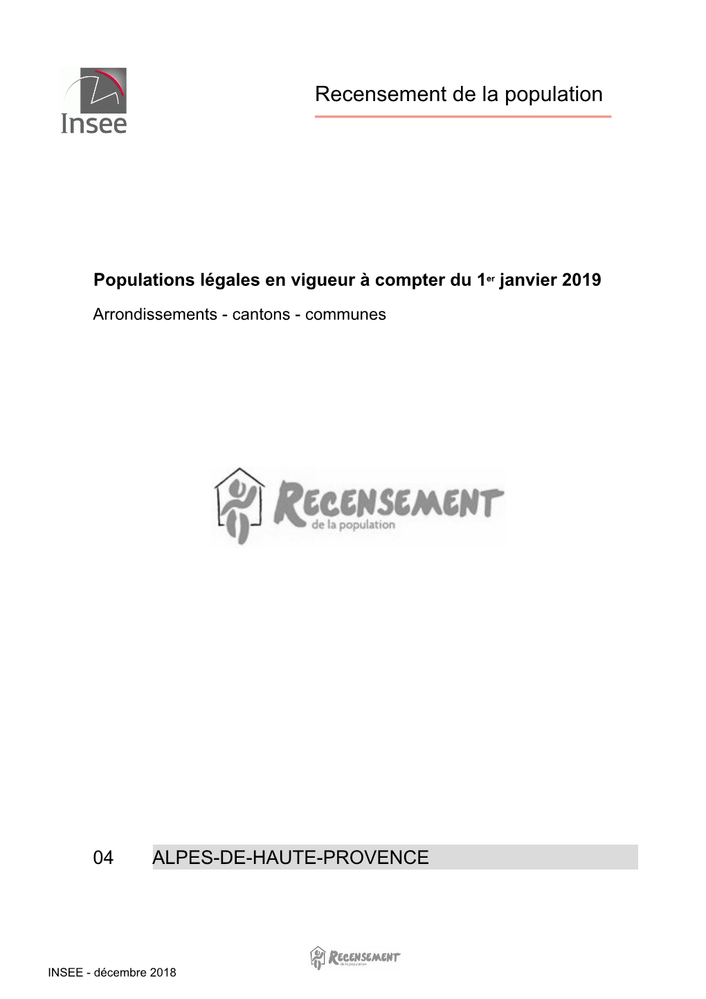 Populations Légales En Vigueur À Compter Du 1Er Janvier 2019