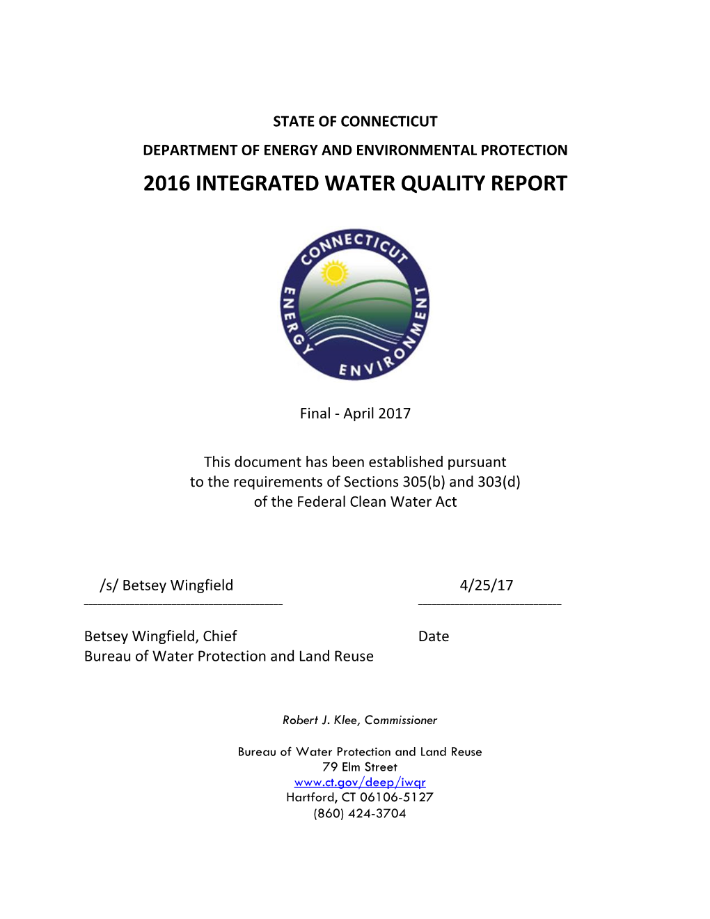 2016 Connecticut Integrated Water Quality Report