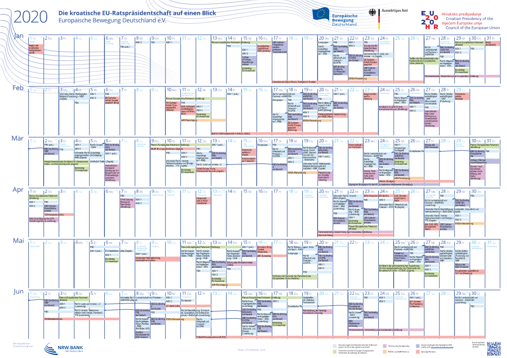 EBD-Kalenders Zur EU-Ratspräsidentschaft