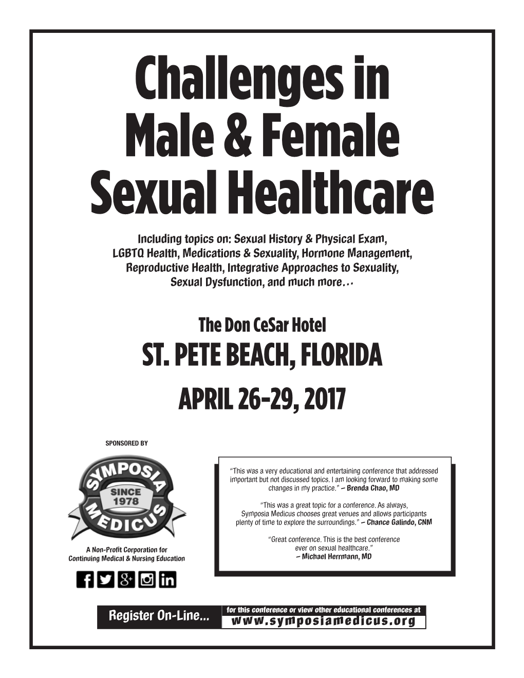 St. Pete Beach, Florida April 26-29, 2017