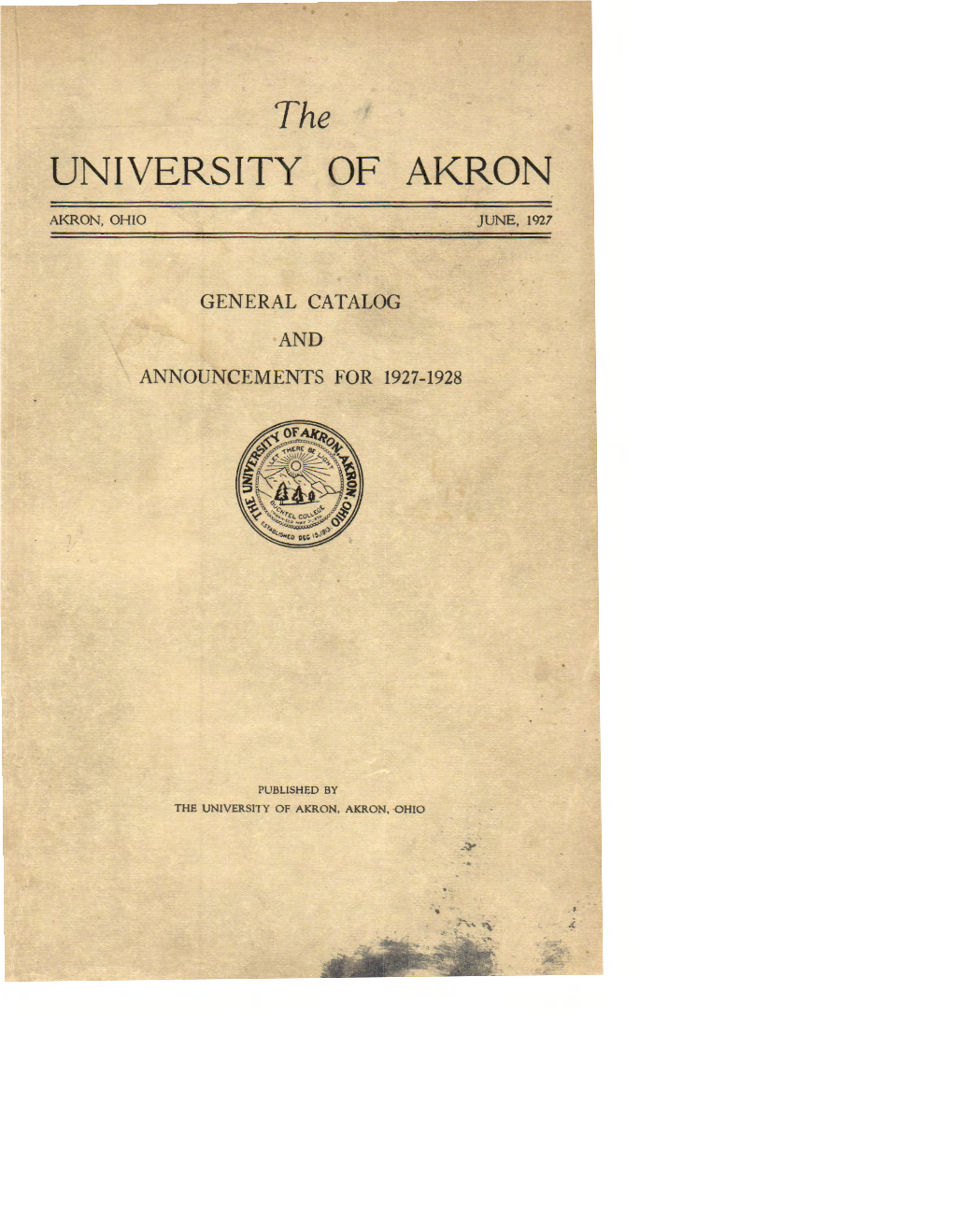 V/' .The UNIVERSITY of AKRON