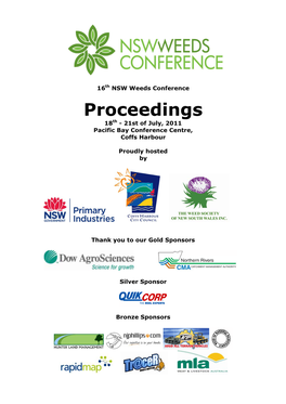 NSW Weeds Conference Program