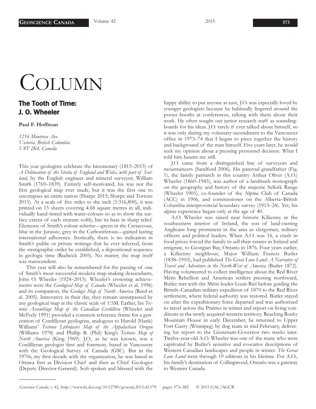 COLUMN the Tooth of Time: Happy Ability to Put Anyone at Ease, J.O