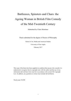The Ageing Woman in British Film Comedy of the Mid-Twentieth Century