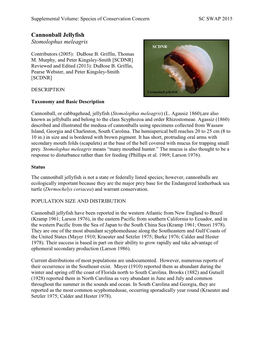 Cannonball Jellyfish Stomolophus Meleagris SCDNR Contributors (2005): Dubose B