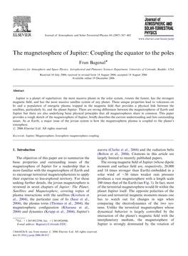 The Magnetosphere of Jupiter: Coupling the Equator to the Poles
