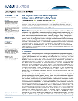 The Response of Atlantic Tropical Cyclones to Suppression of African Easterly Waves