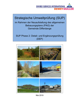 Strategische Umweltprüfung (SUP) Im Rahmen Der Neuaufstellung Des Allgemeinen Bebauungsplans (PAG) Der Gemeinde Differdange
