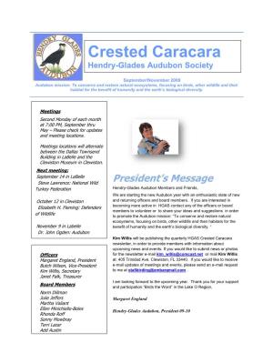 Crested Caracara Hendry-Glades Audubon Society