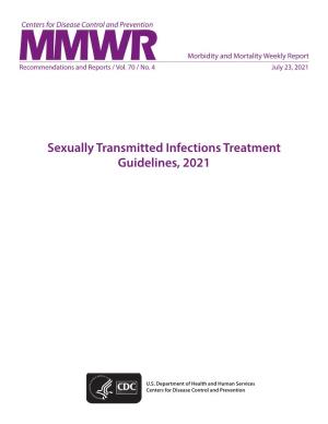 Sexually Transmitted Infections Treatment Guidelines, 2021