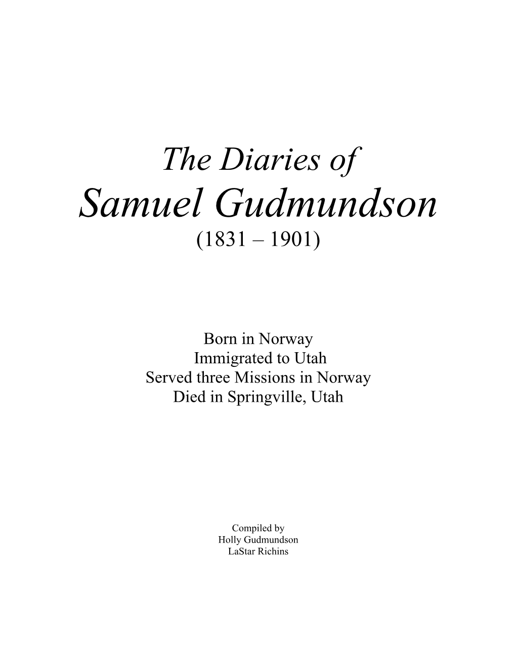 Samuel Gudmundson (1831 – 1901)