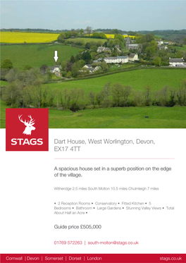 Dart House, West Worlington, Devon, EX17 4TT