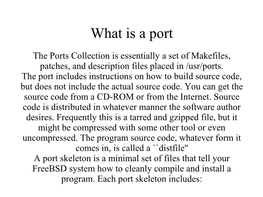 What Is a Port