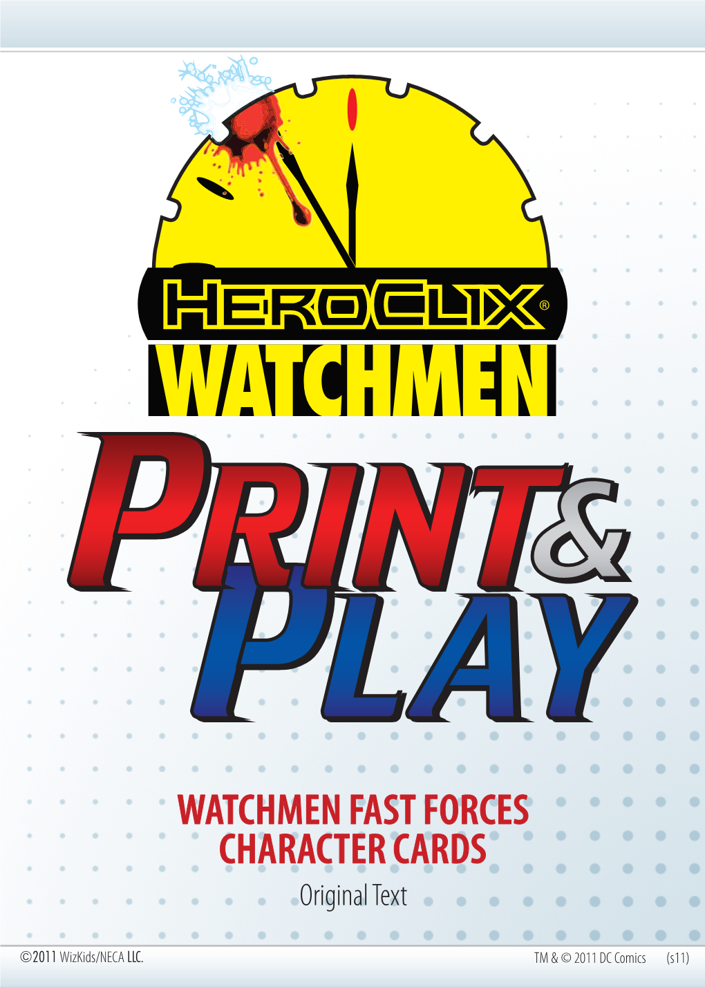 WATCHMEN FAST FORCES CHARACTER CARDS Original Text