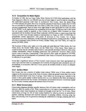 Nye County Comprehensive Plan 5.2.2 Competition for Water Rights