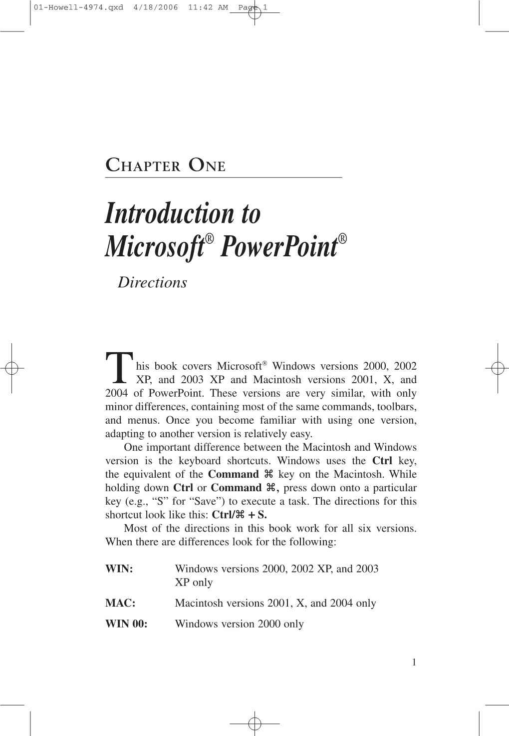 Introduction to Microsoft® Powerpoint® Directions