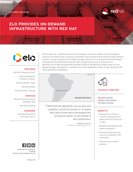 Elo Provides On-Demand Infrastructure with Red Hat