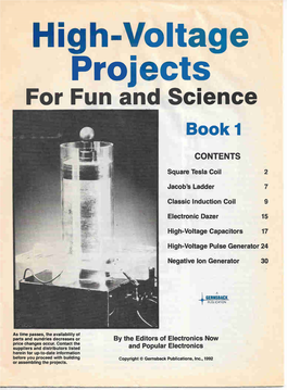 High-Voltage Projects for Fun and Science