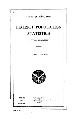 District Population Statistics, 41-Unnao, Uttar Pradesh