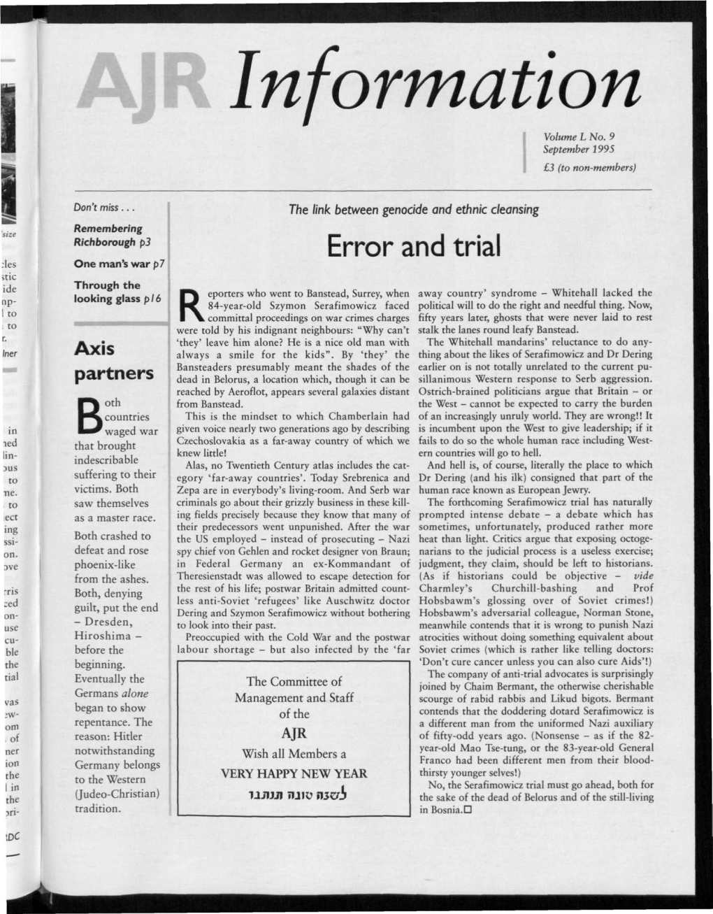 Error and Trial One Man's War P7