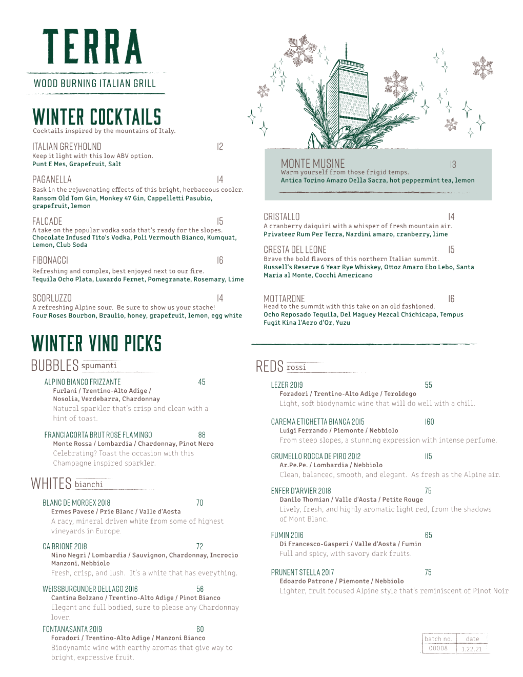 WINTER COCKTAILS WINTER Vino Picks