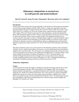 The Relative Importance of Pollen As a Source of Protein to Nectarivorous