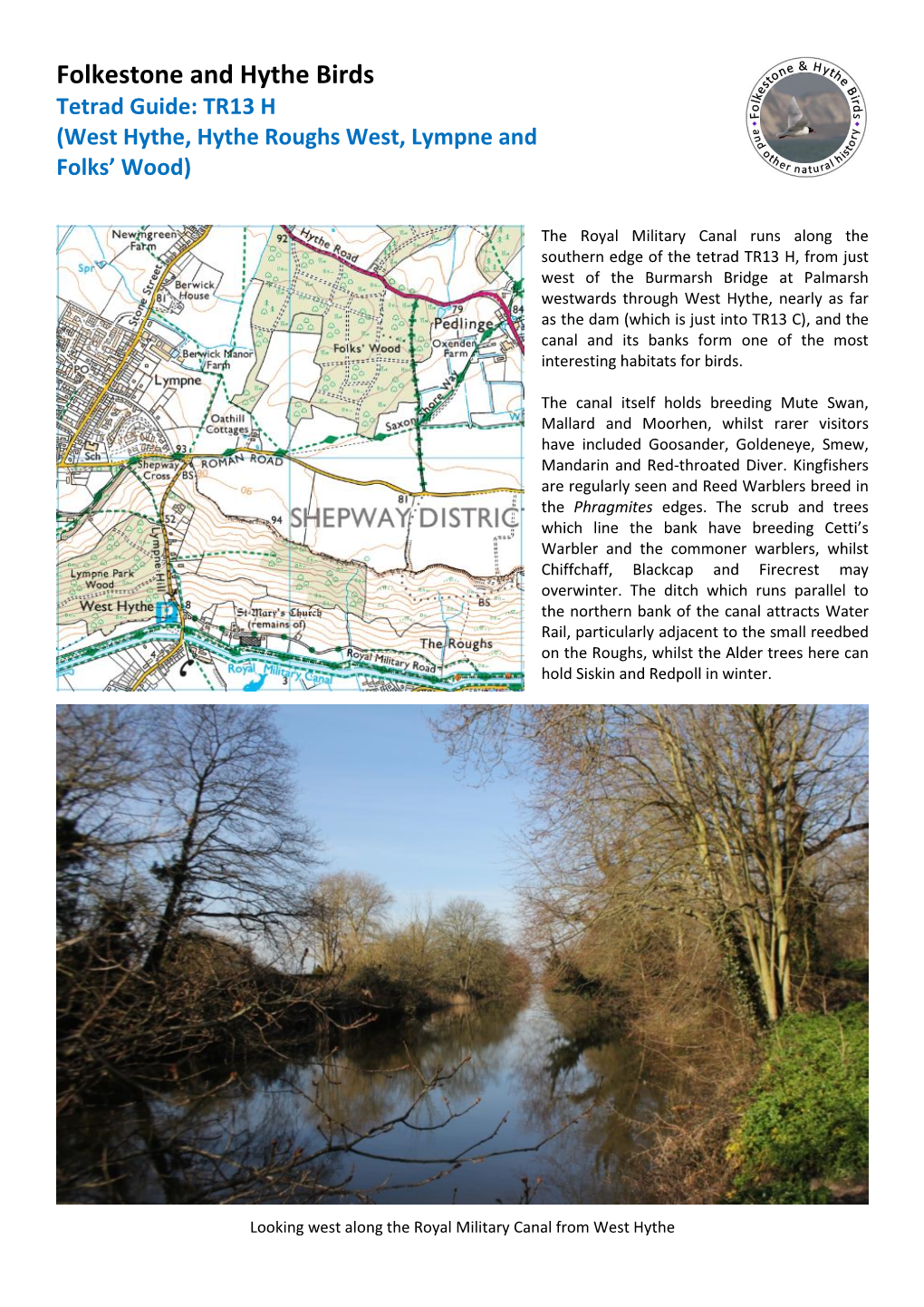 West Hythe, Hythe Roughs West, Lympne and Folks' Wood