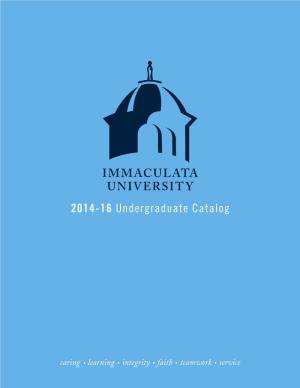 Undergraduate Catalog 2014-2016