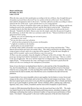 December 30, 2012 – Text – Pastor Dayna Kinkade