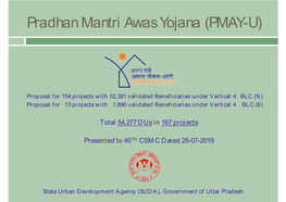 Pradhan Mantri Awas Yojana (PMAY-U)