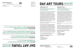 DAY ART TOURS Spring 2015 DAY ART TOURS